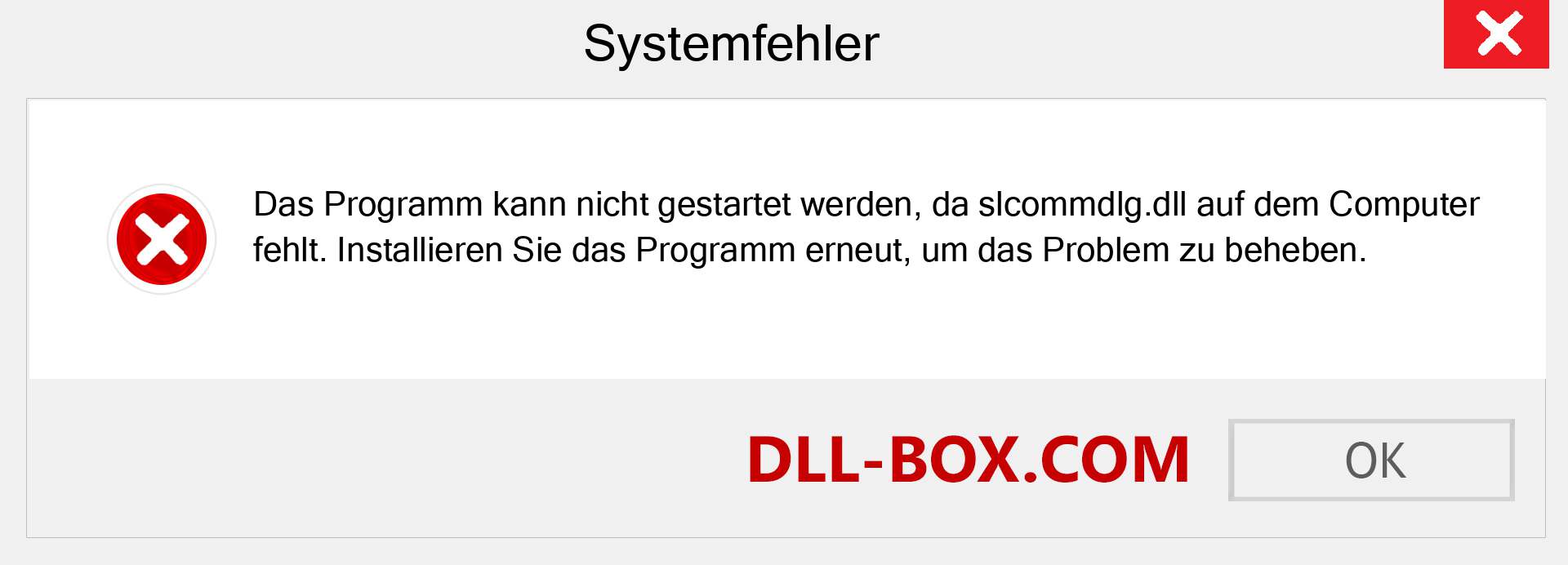 slcommdlg.dll-Datei fehlt?. Download für Windows 7, 8, 10 - Fix slcommdlg dll Missing Error unter Windows, Fotos, Bildern