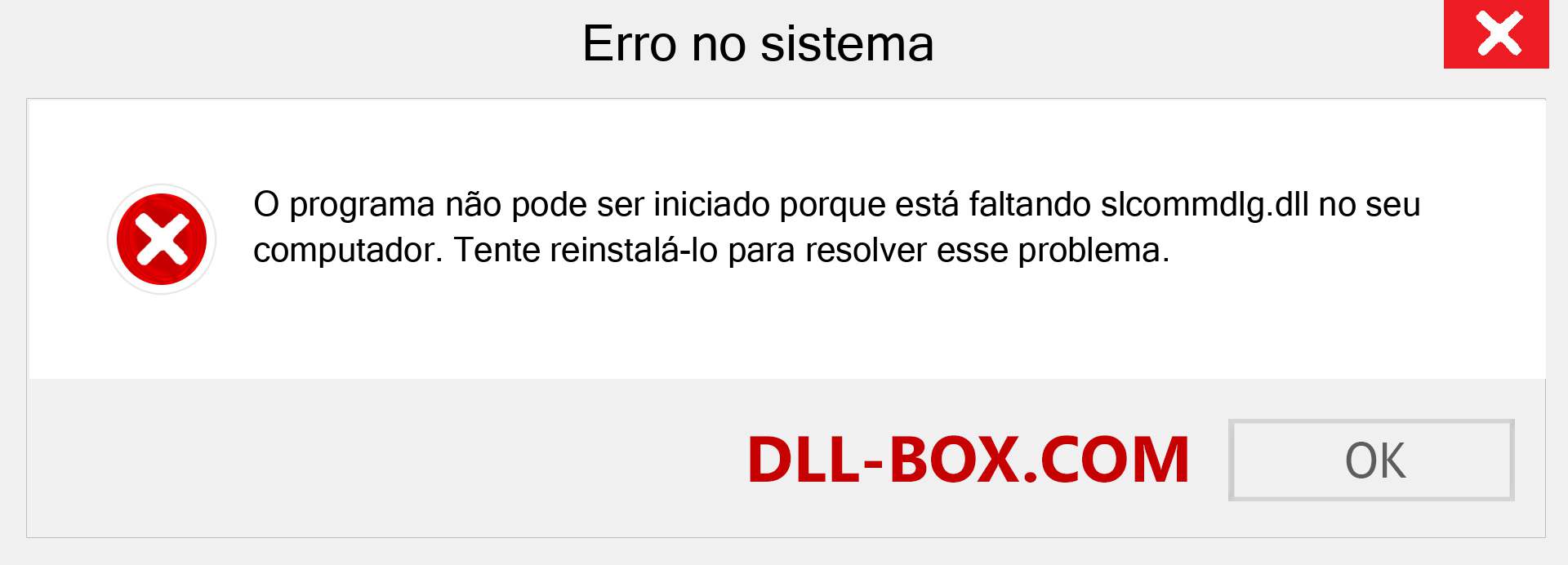 Arquivo slcommdlg.dll ausente ?. Download para Windows 7, 8, 10 - Correção de erro ausente slcommdlg dll no Windows, fotos, imagens